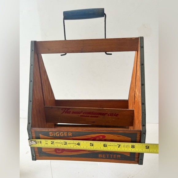 Vintage Paint Wood 1940’s Bigger Better Pepsi 6 bottle The New Consumer Case - Picture 9 of 10